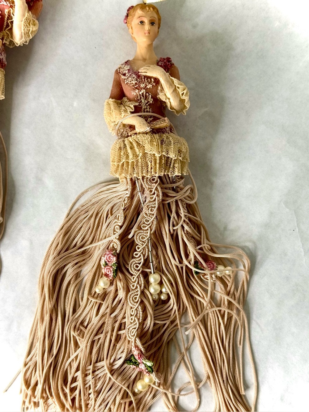 Porcelain Victorian Lady Christmas Ornaments ( Set Of 5) - Picture 11 of 16